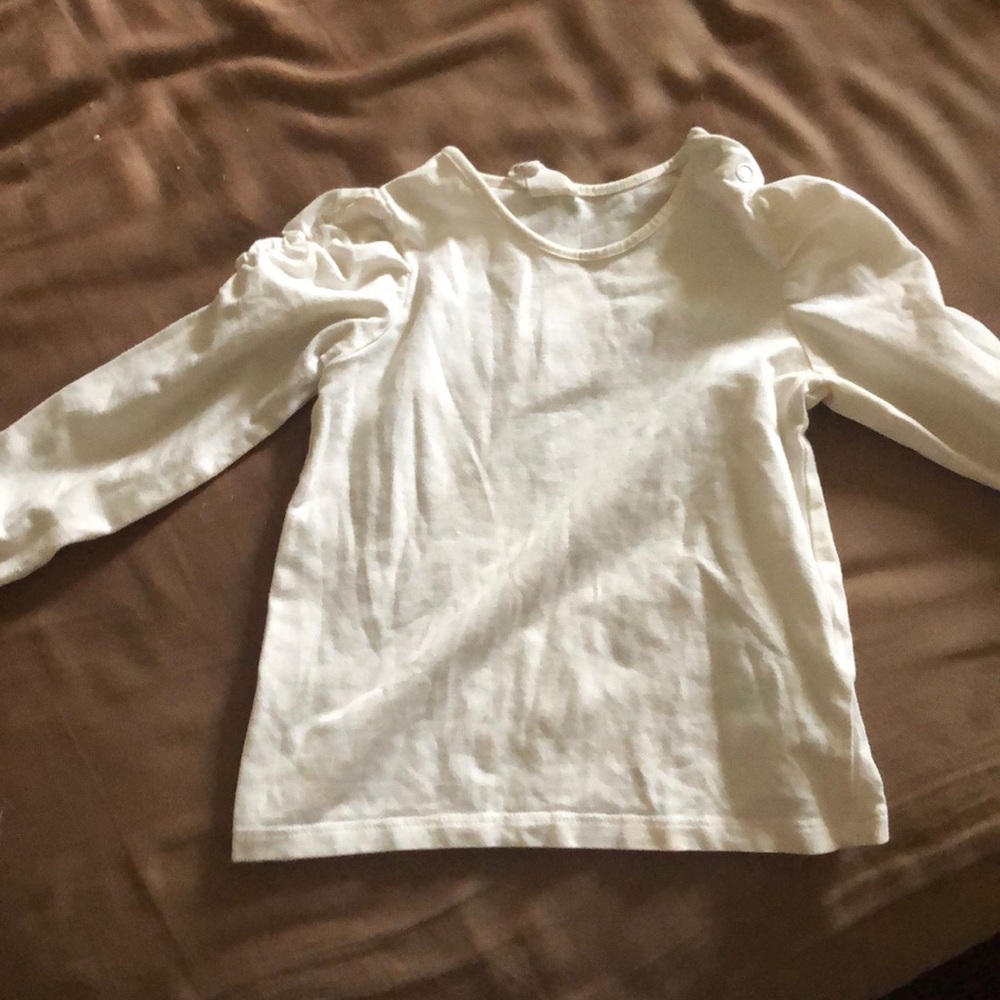 Toddler girl white top